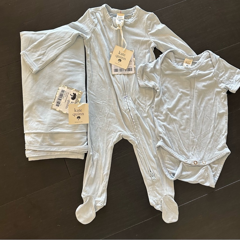 Kate Quinn Bamboo Swaddle and sleeper set